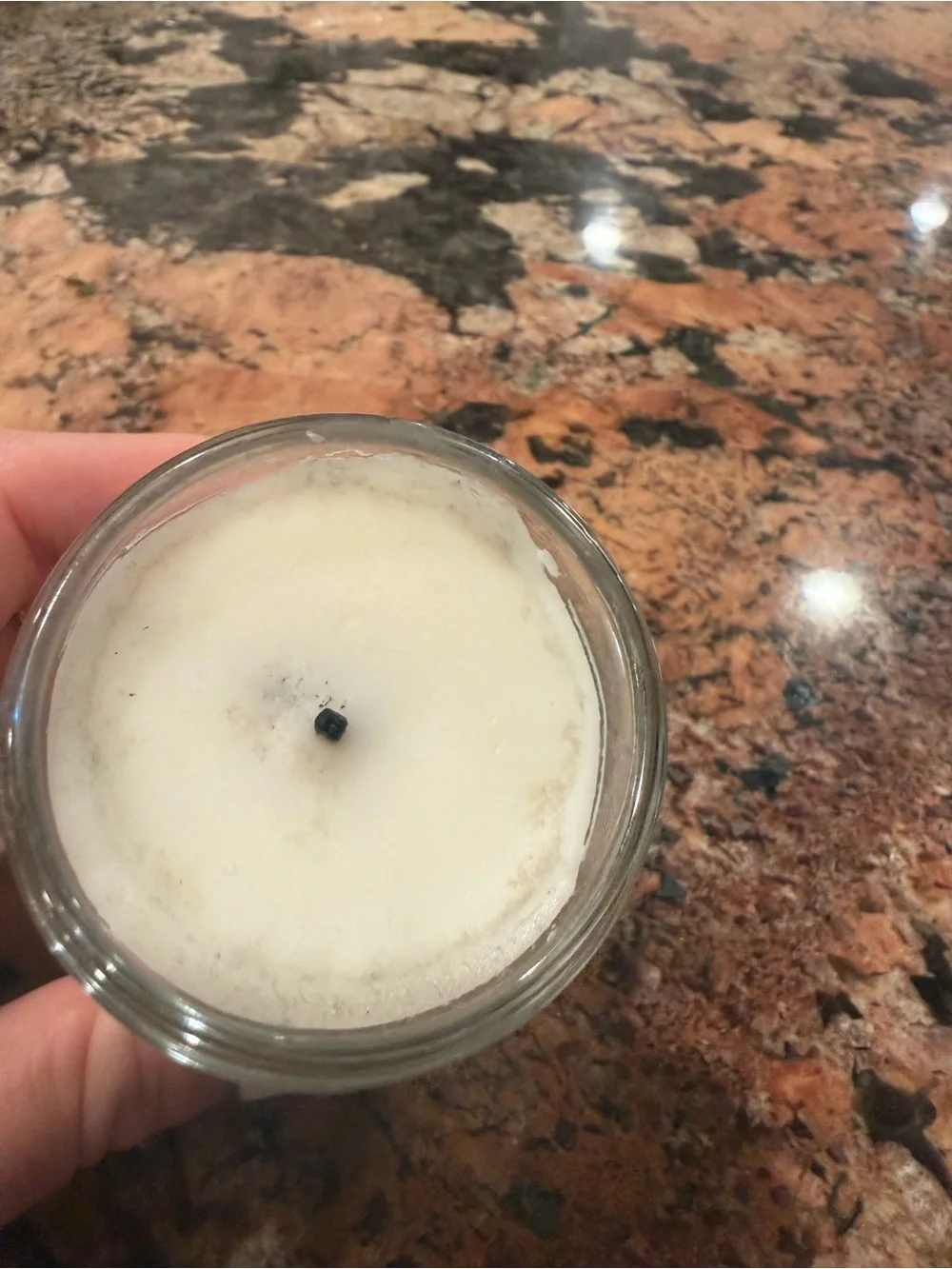 Veronica Beard White Candle in Clear Glass Vessel